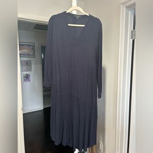 COS cozy button down shirt dress